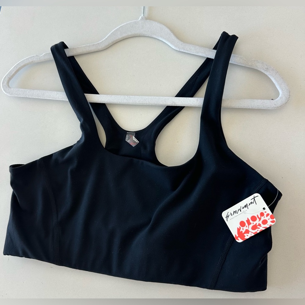 FP Movement Black Sports Bra with Racerback Design